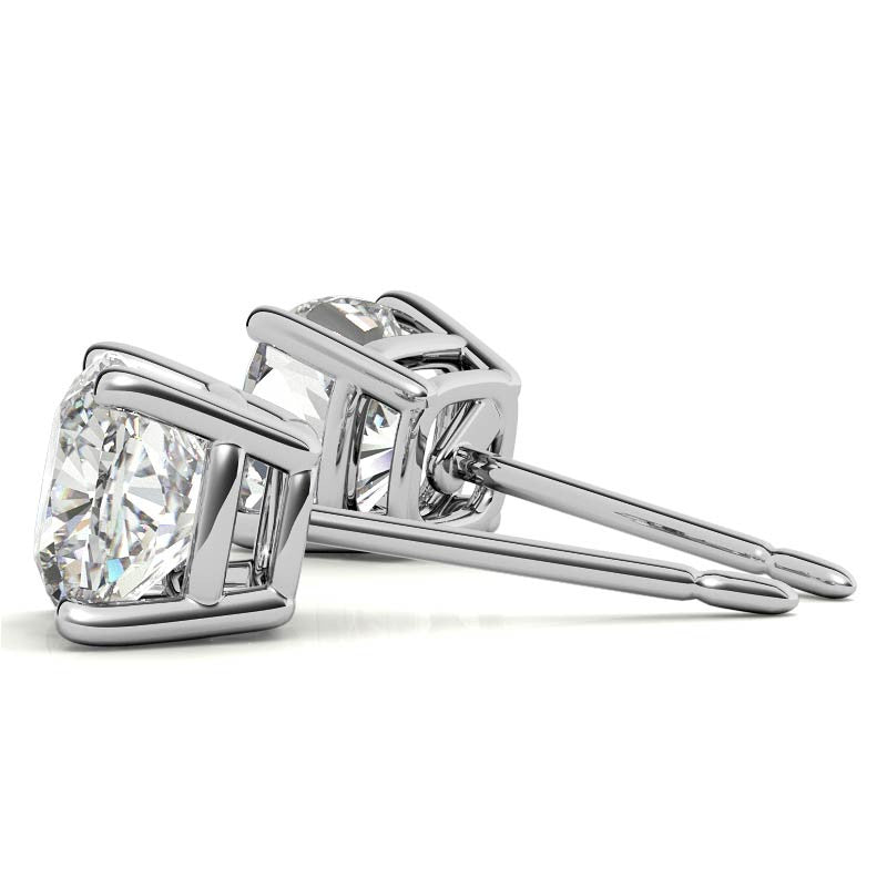 2.00 CTW Lab Created Moissanite Round Stud Earrings in Sterling Silver