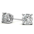 2.00 CTW Lab Created Moissanite Round Stud Earrings in Sterling Silver