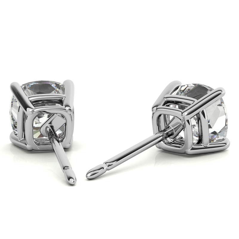 2.00 CTW Lab Created Moissanite Round Stud Earrings in Sterling Silver