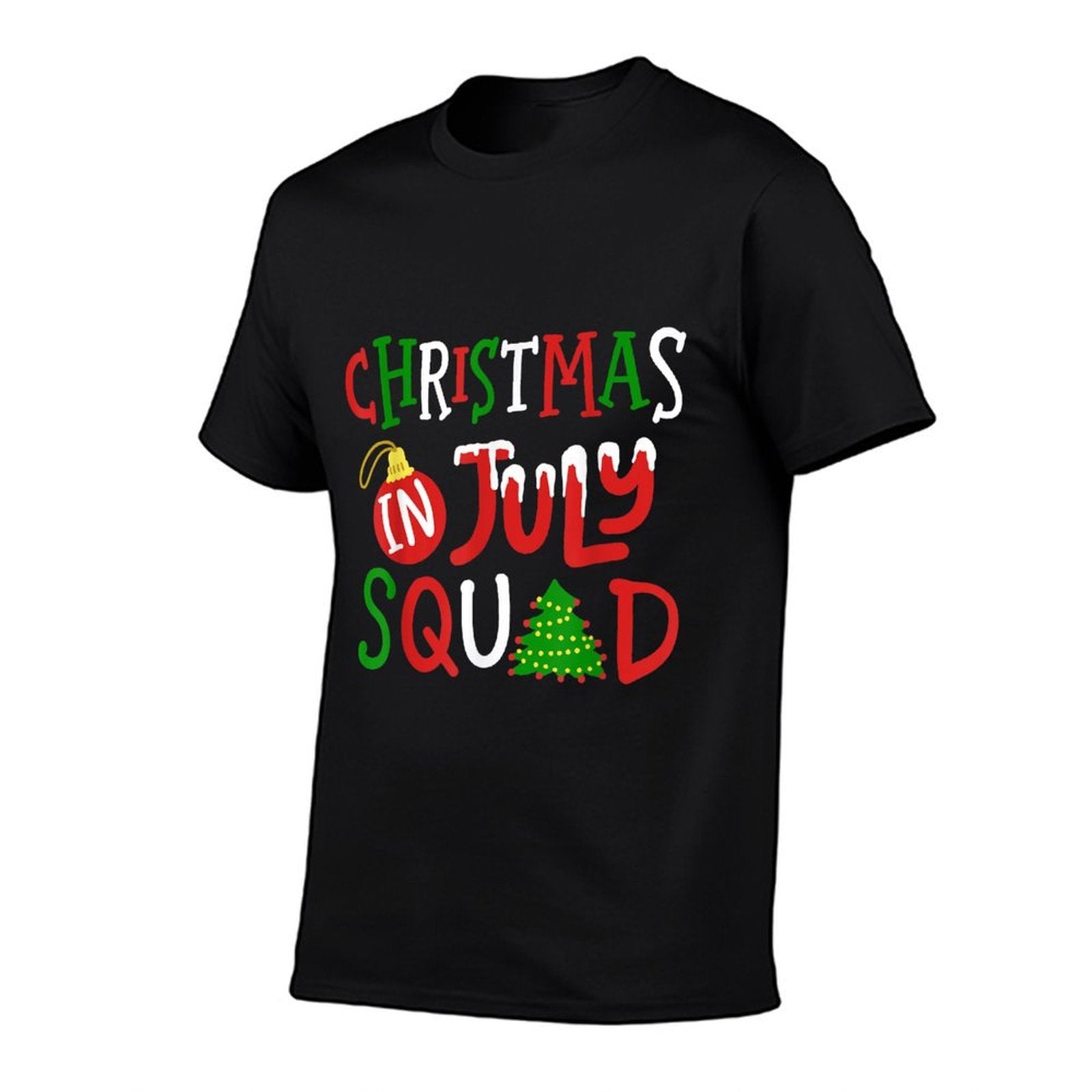 Christmas in July Squad Funny Merry Xmas Men Women Kids  Polyester Blend T-Shirt