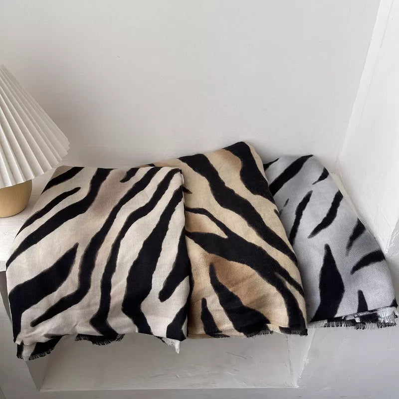 Zebra Print Lightweight Scarf - Versatile