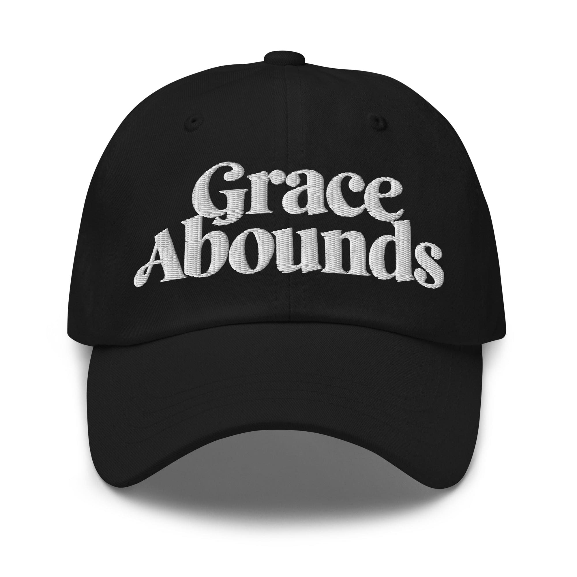 Embroidered Adjustable Baseball Cap - Grace Abounds - F/b