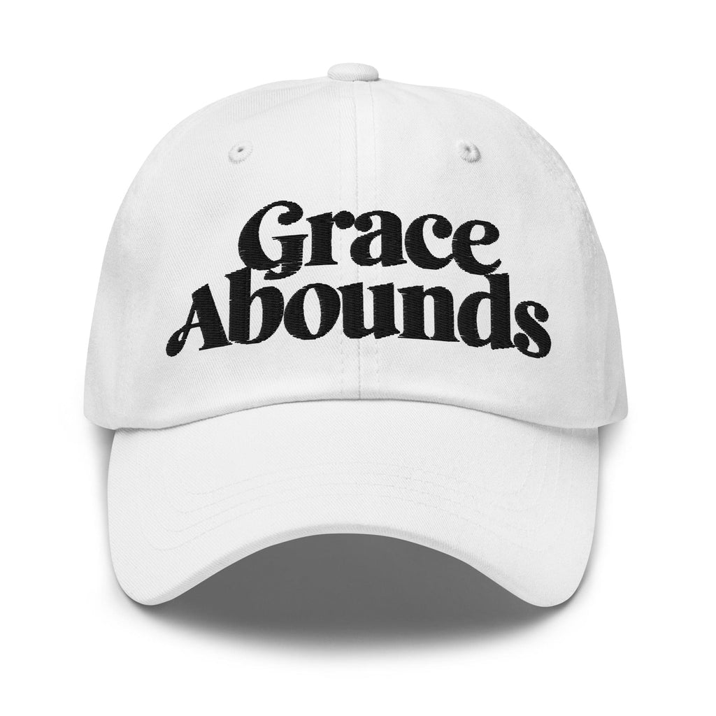 Embroidered Adjustable Baseball Cap - Grace Abounds - F/b