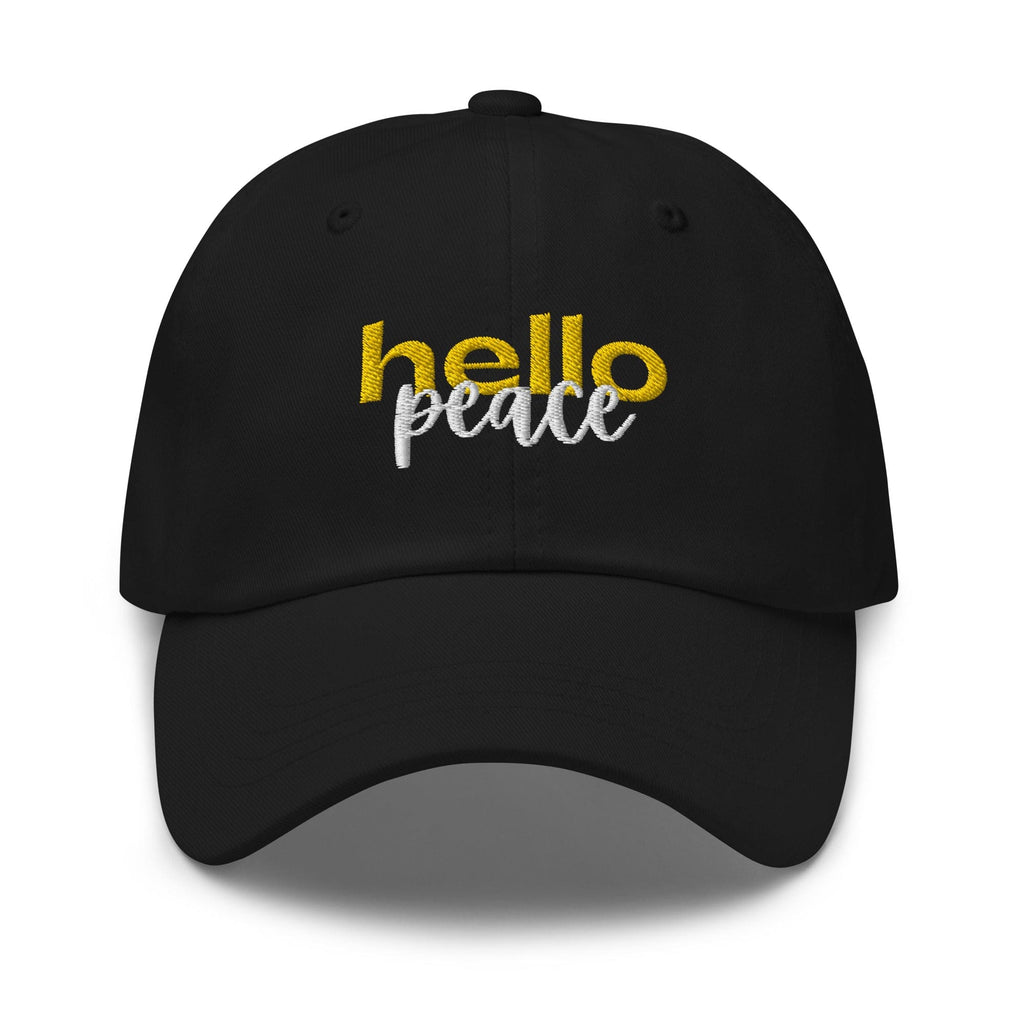 Embroidered Adjustable Baseball Cap - Hello Peace - F/b