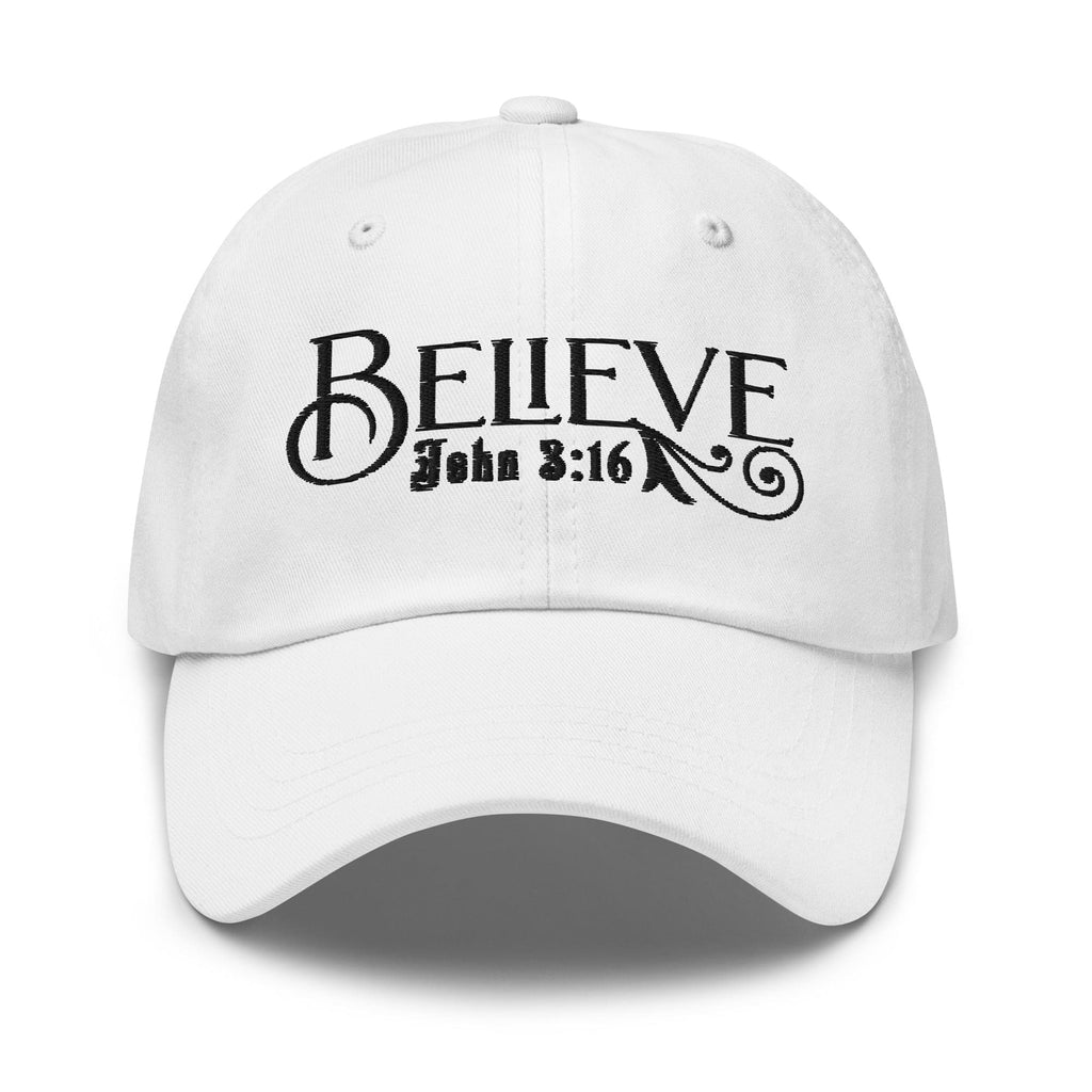Embroidered Baseball Cap - Adjustable - Believe - John 3:16