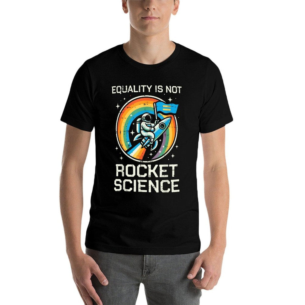 Gay Pride Month Equality Rocket Science LGBTQ Ally Boys Kids  Ribbed Collar T-Shirt