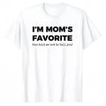 Funny "I'm Mom's Favorite" Cotton T-Shirt – Summer Wear Golf Gift for Men & Women