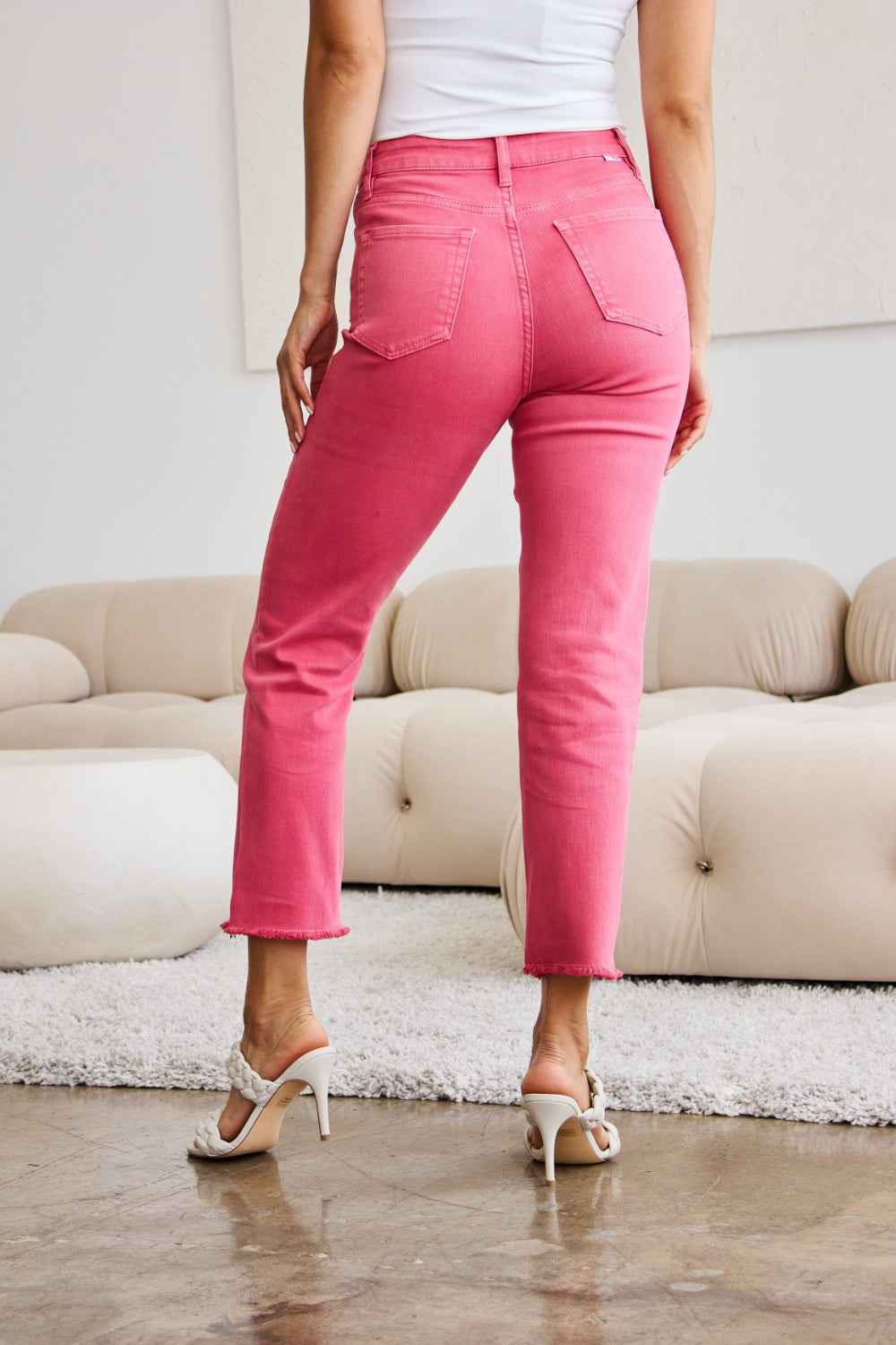 Dylan High Waist Tummy Control Jeans - Raw Hem