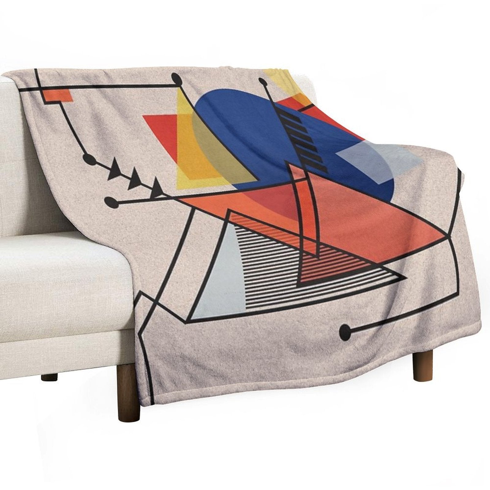 Midcentury Modern Abstraction Throw Blanket