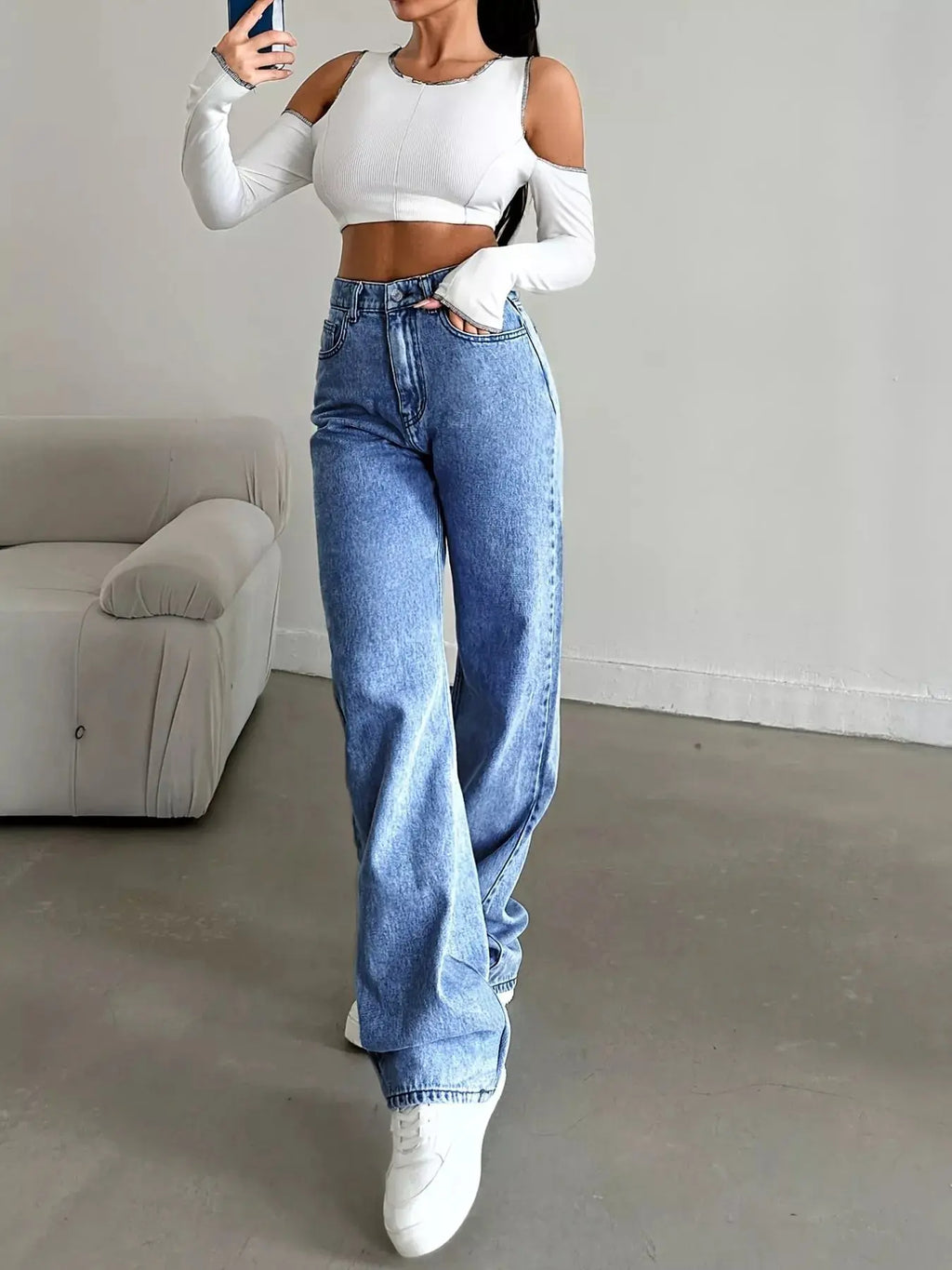 High Waist Wide Leg Jeans