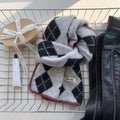 Wool Argyle Scarf - Warm Winter Essential