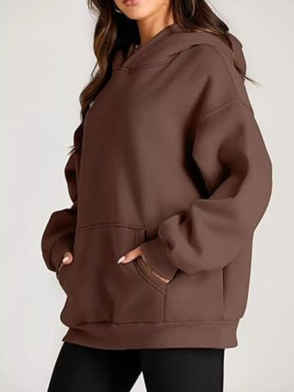 Women's Kangaroo Pocket Long Sleeve Hoodie Comfortable Pullover