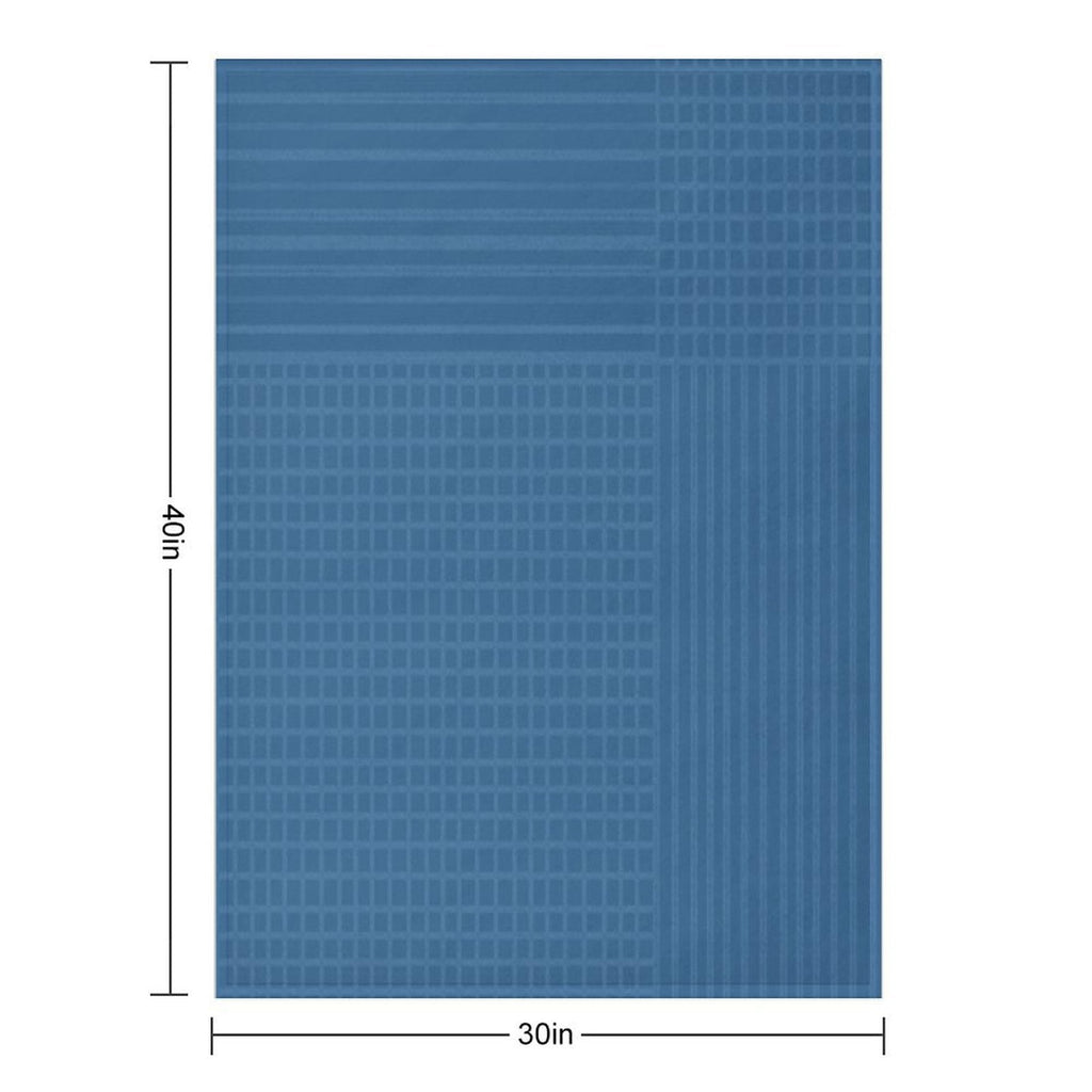 Light Stripes And Tartan on A Blue Background. Throw Blanket