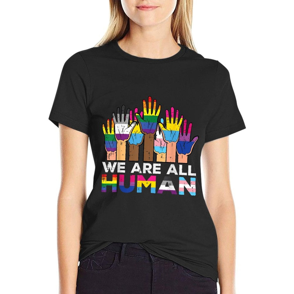 LGBT Hands We Are All Human Pride Month Gay Rights Men Women  Soft T-Shirt