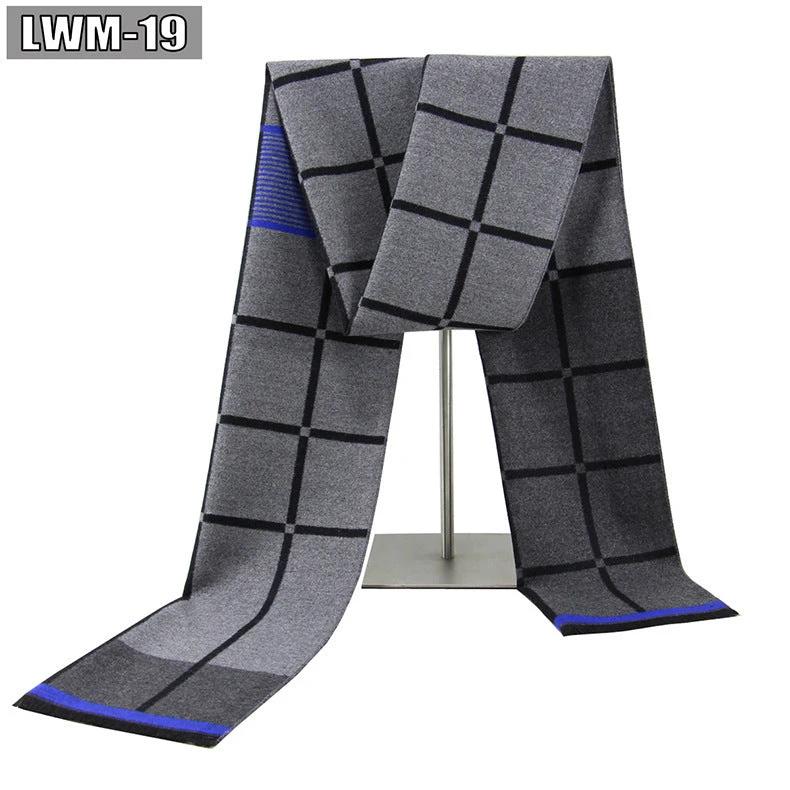 Men's Cashmere Autumn And Winter Business Plaid Scarf