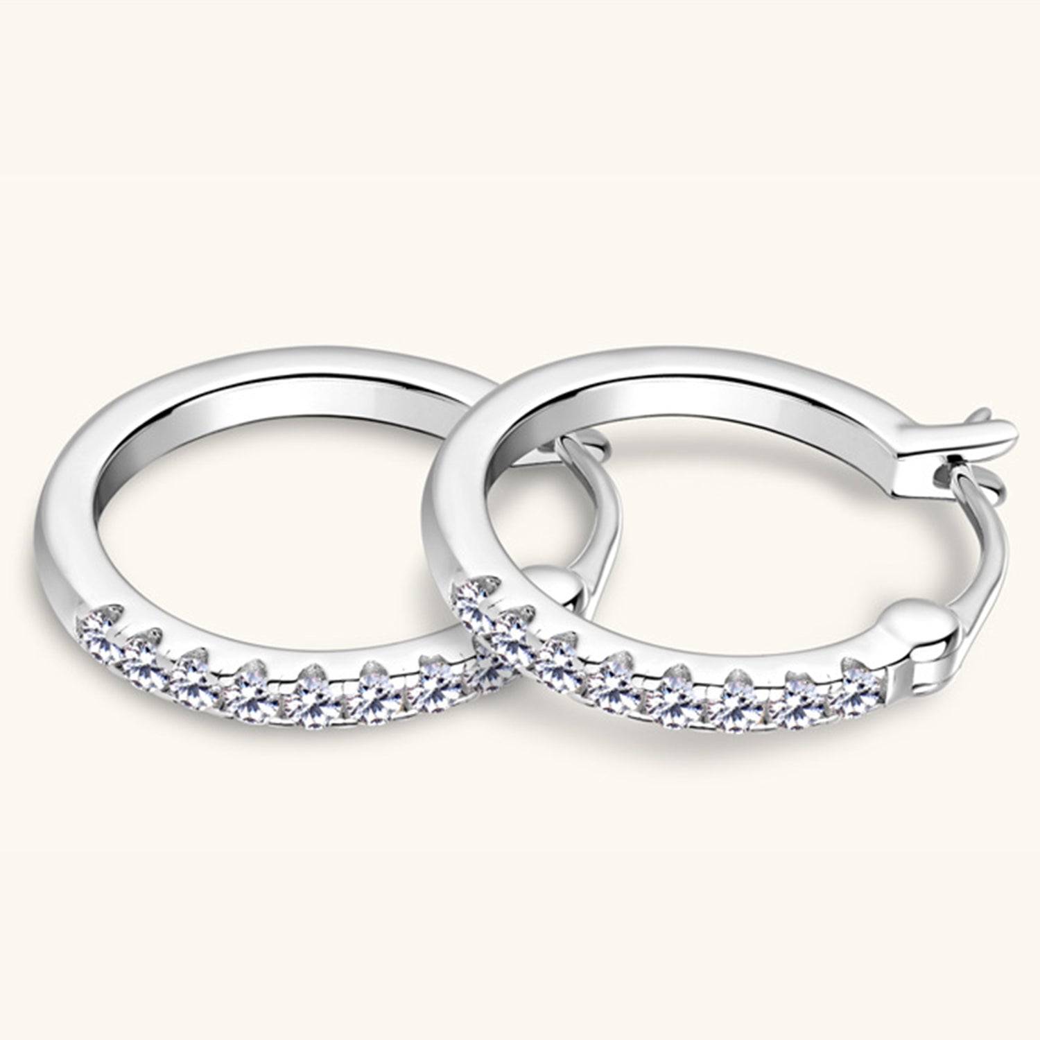 Pure Sterling Silver Sparkala™ Huggie Earrings