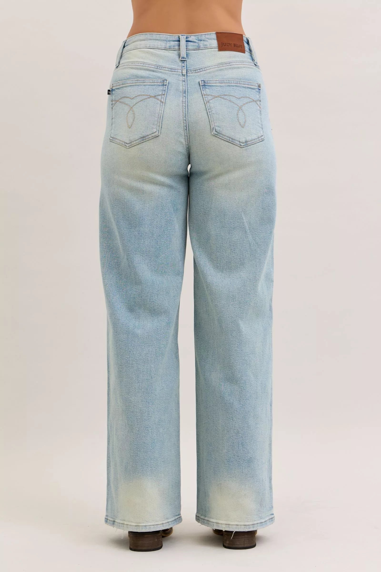Judy Blue High Waist Jeans For Women With Flattering Column Straight Fit Versatile Everyday Wear