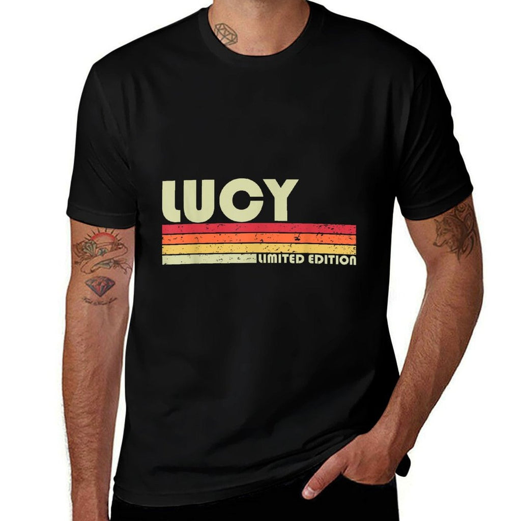 LUCY Gift Name Personalized Retro Vintage 80s 90s Birthday  Graphic-printed T-Shirt