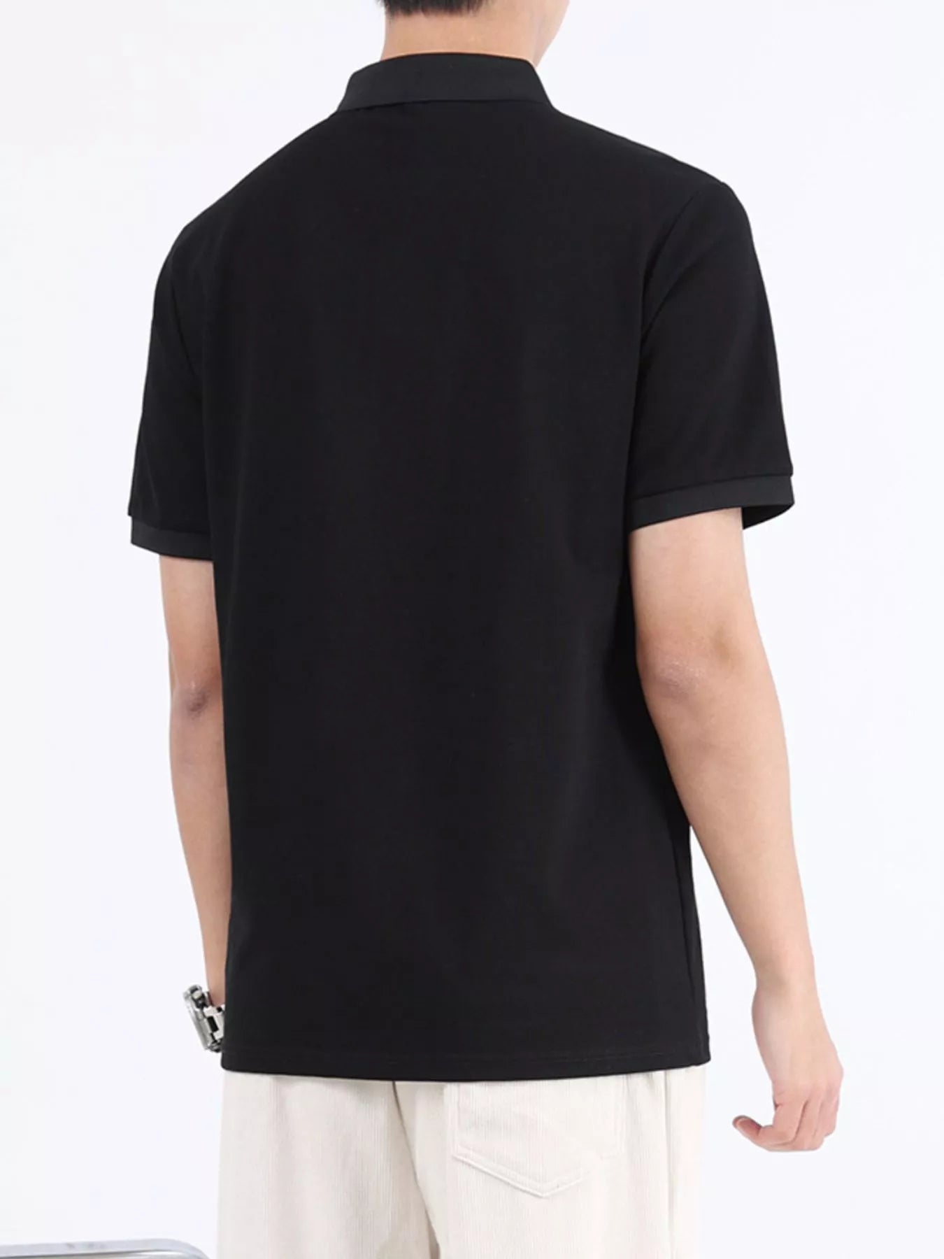 Men's Plus Size Color Block Casual Polo