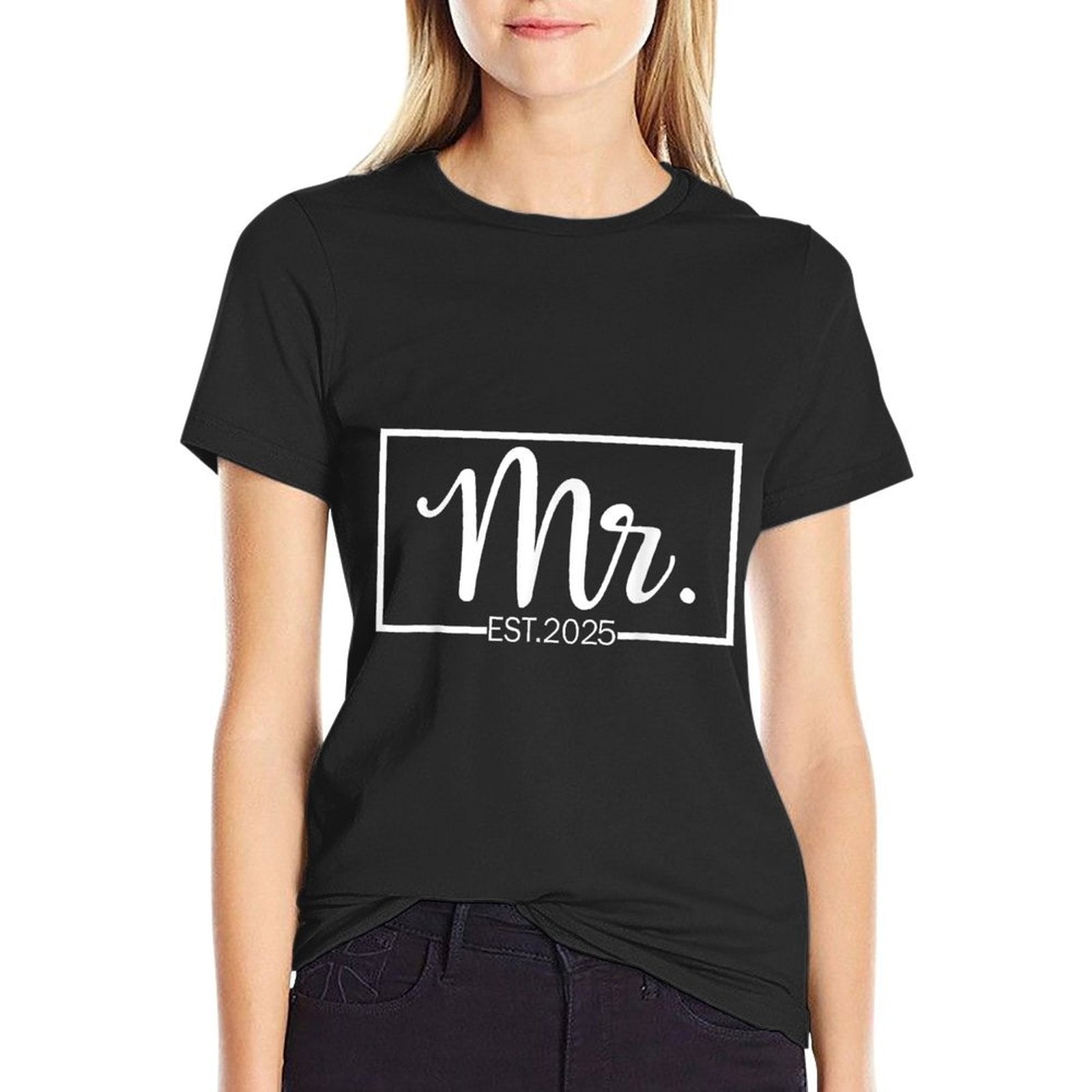 Mr. Est. 2025 Just Married Wedding Hubby Mr  Mrs Gifts  Affordable Price T-Shirt