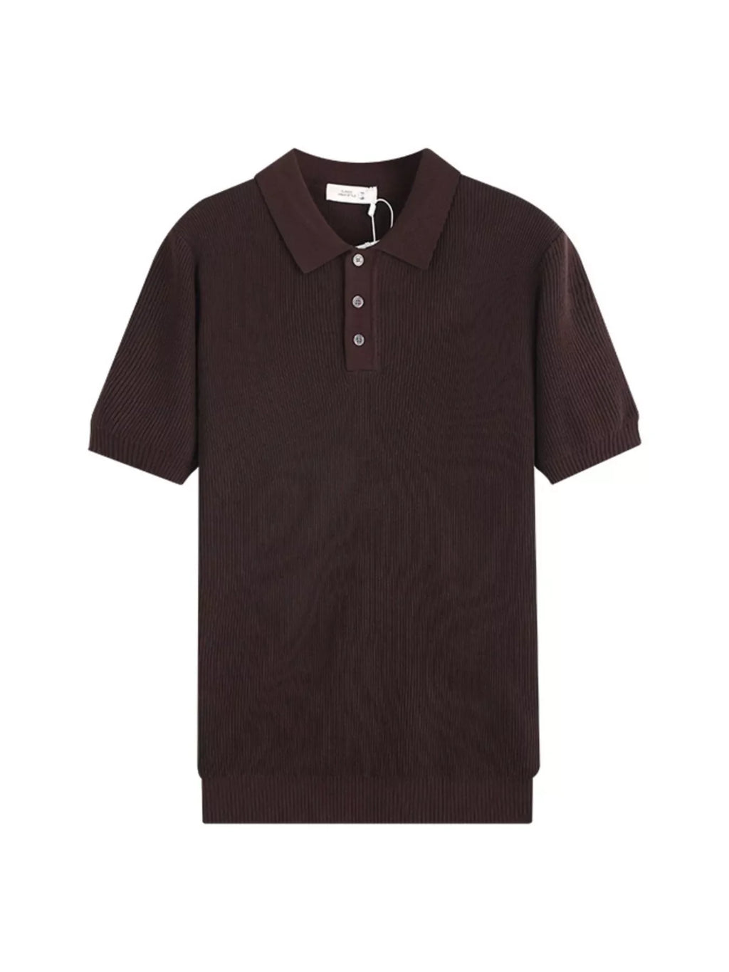 Men's Plus Size Ribbed Knit Slim Fit Polo