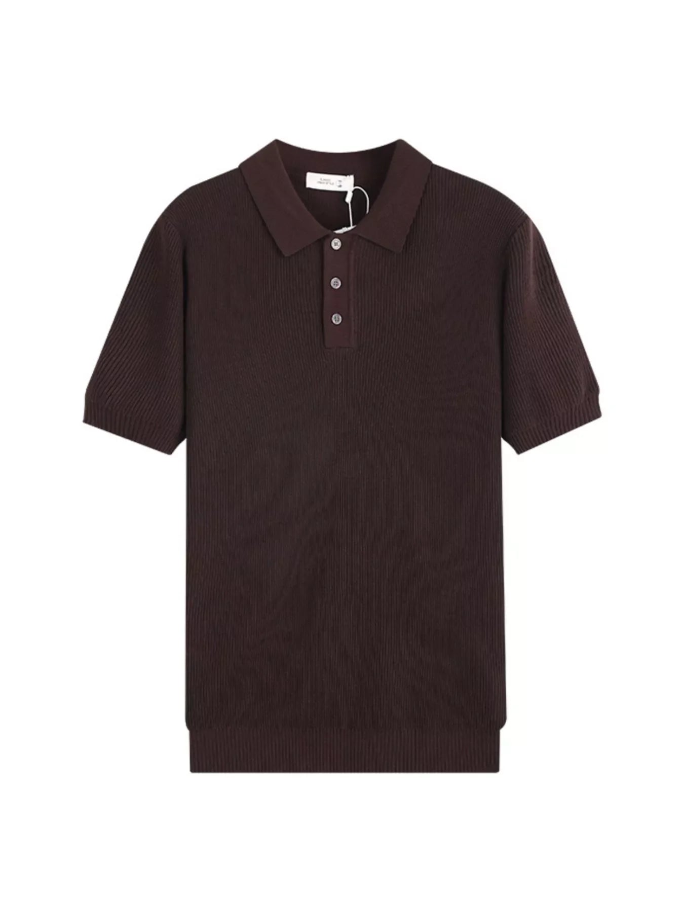Men's Plus Size Ribbed Knit Slim Fit Polo