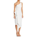 Aqua Size 6 White Scuba MIDI Sheath Dress NWT