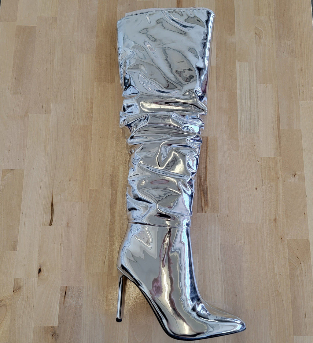 INC Silver Boots Sz 5
