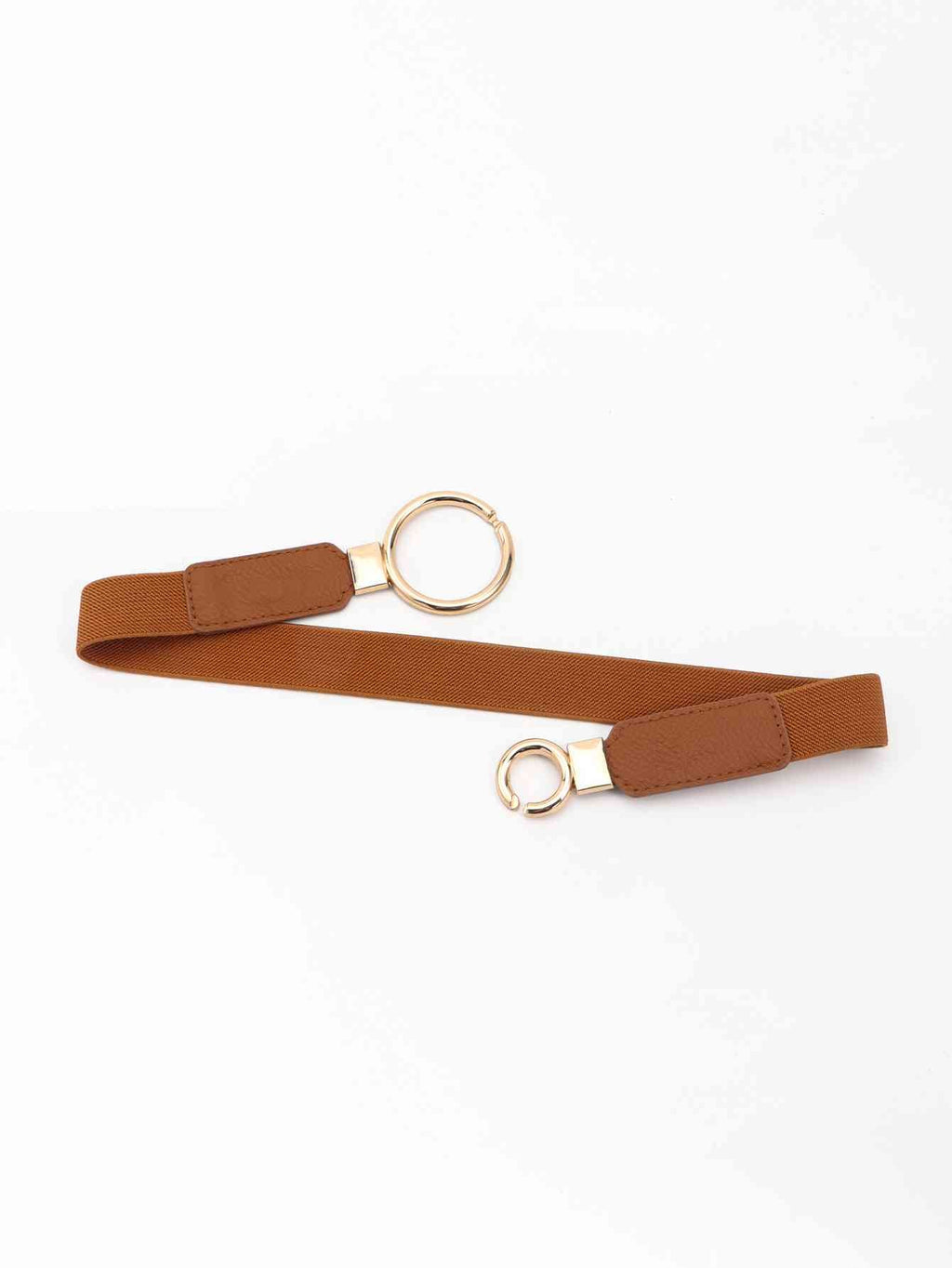 ElegantStyle Double Ring Buckle Elastic PU Belt – Adjustable Comfort Fit See size chart under “more details”