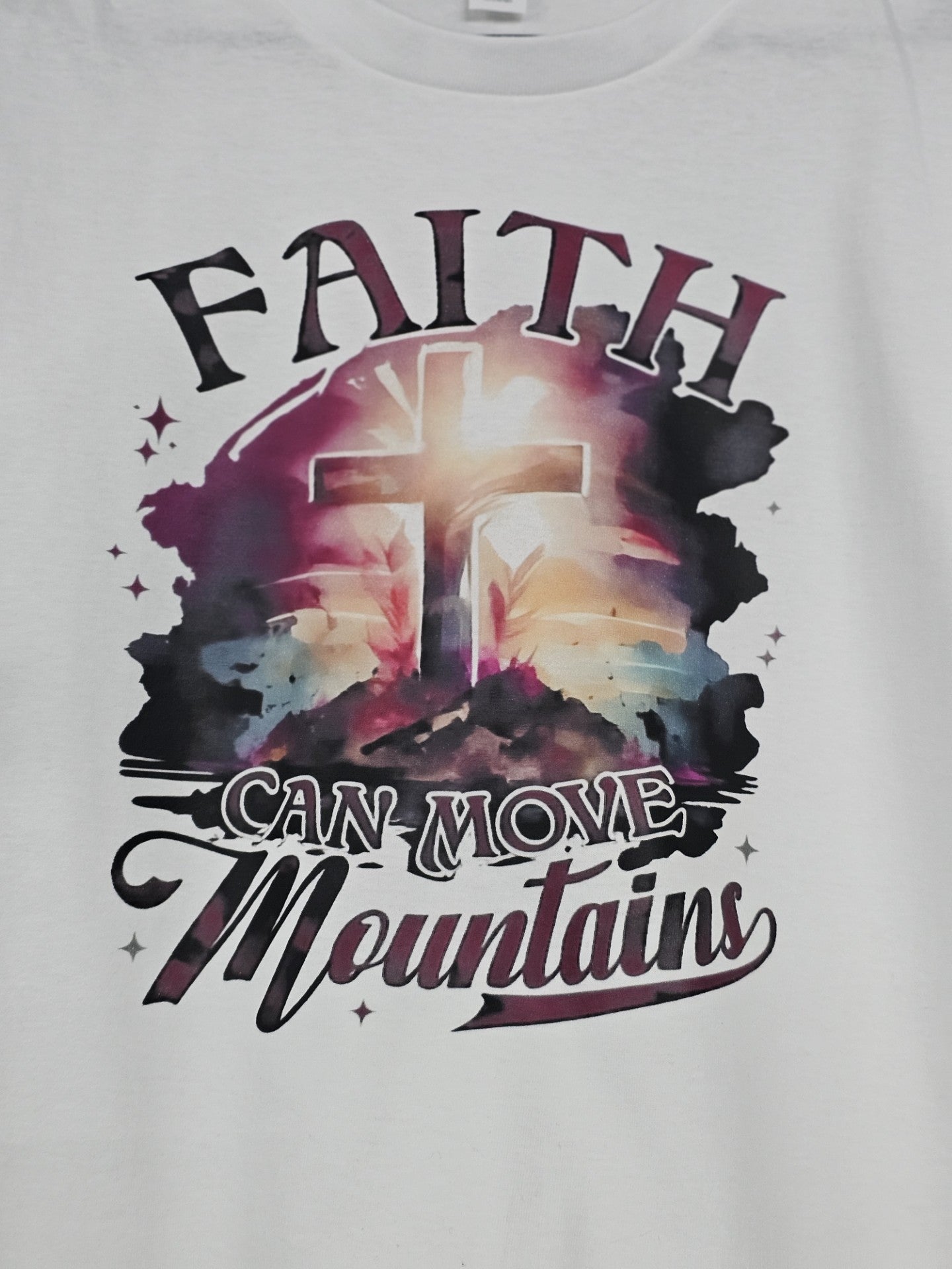 Faith Can Move Mountains T-Shirt - Inspirational Christian Tee