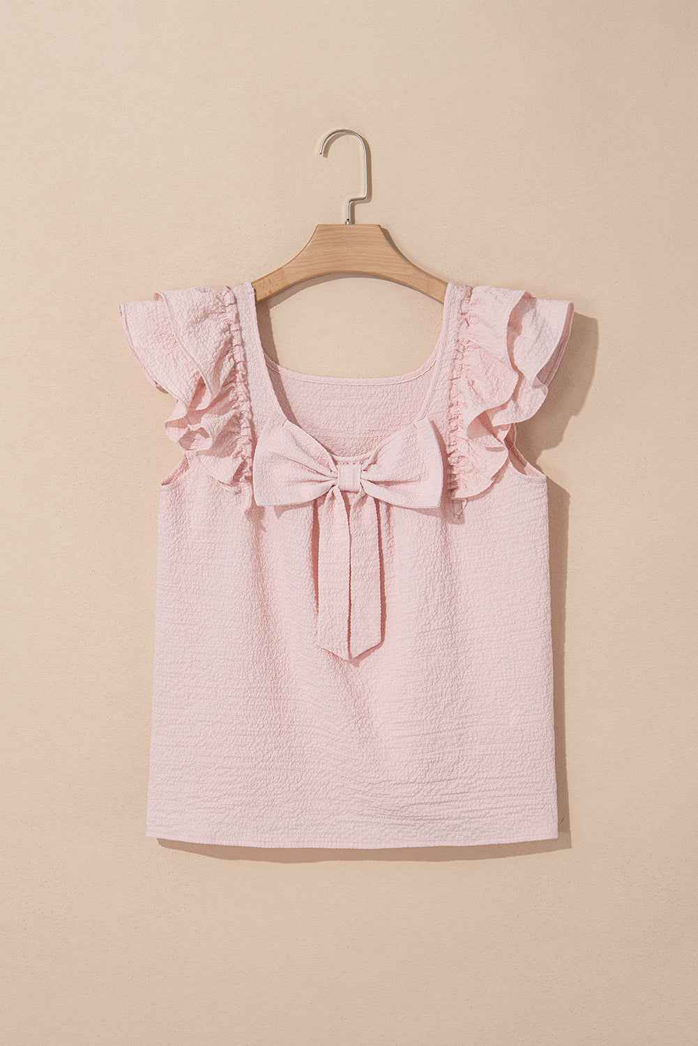 Gossamer Pink Ruffle Sleeve Blouse