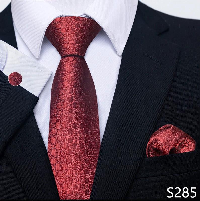Men's Creative All-match Business Formal Wear Tie Scarf Cufflink Set