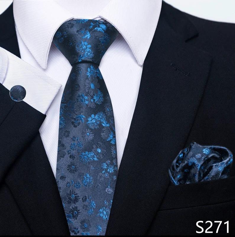 Men's Creative All-match Business Formal Wear Tie Scarf Cufflink Set