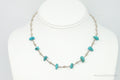 Vintage Native American Turquoise Sterling Silver Bead Necklace