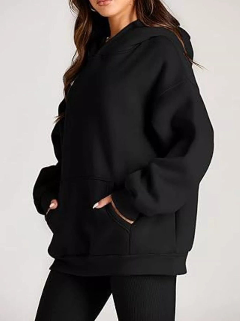 Women's Kangaroo Pocket Long Sleeve Hoodie Comfortable Pullover