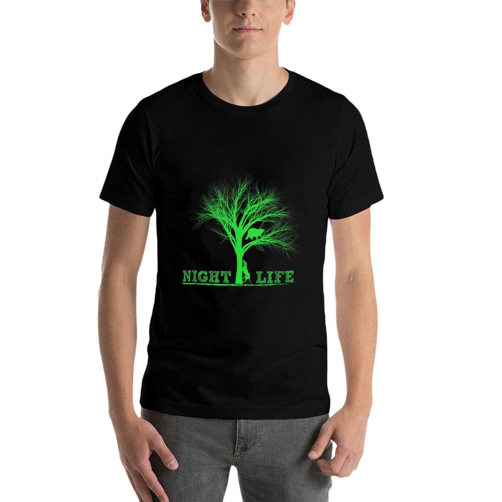 Raccoon Coon Hunting Night Life Raccoon Gifts  Tagless Design T-Shirt