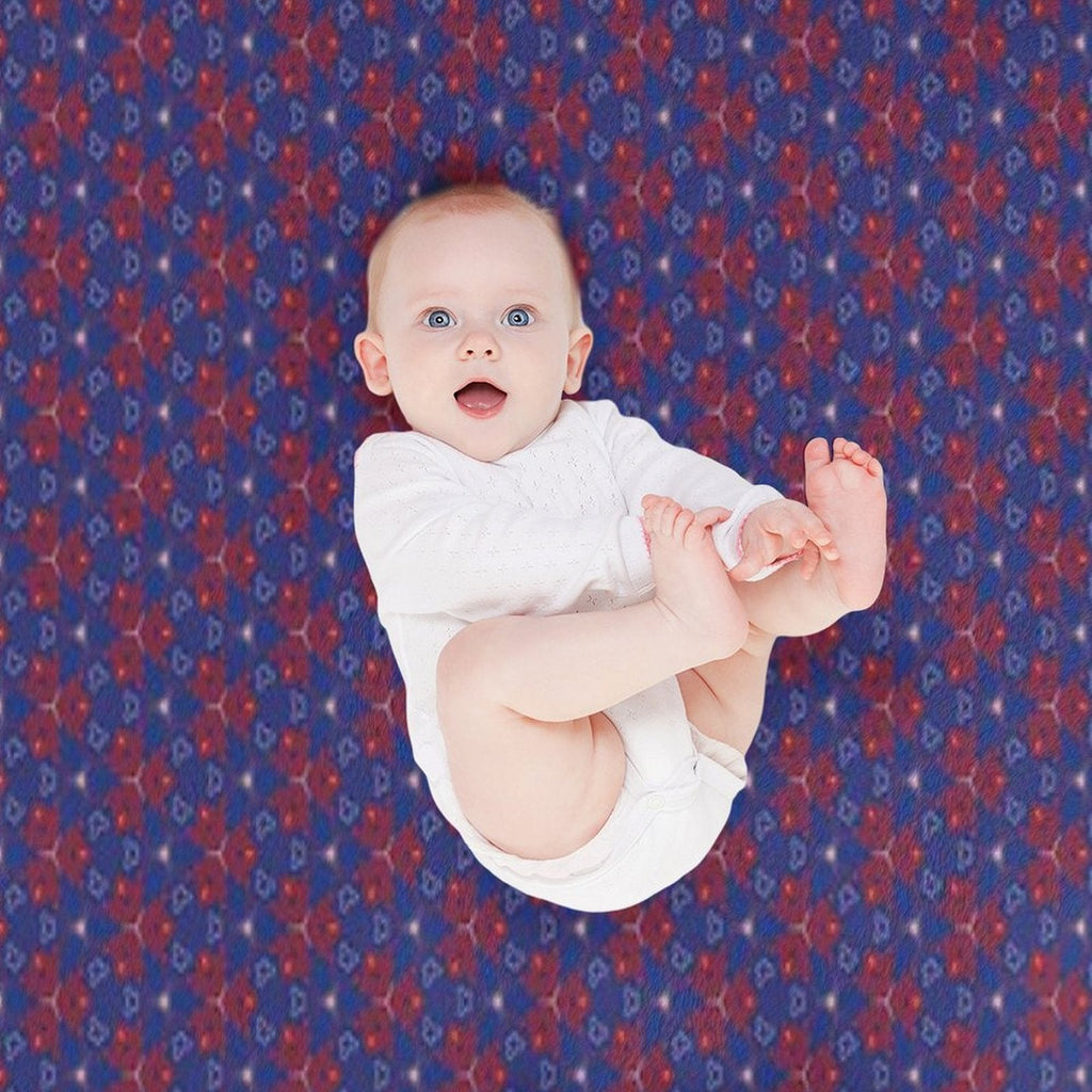 Geometrical Designs Blue Throw Blanket