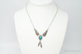 Vintage Native American Unsigned Turquoise Sterling Silver Necklace