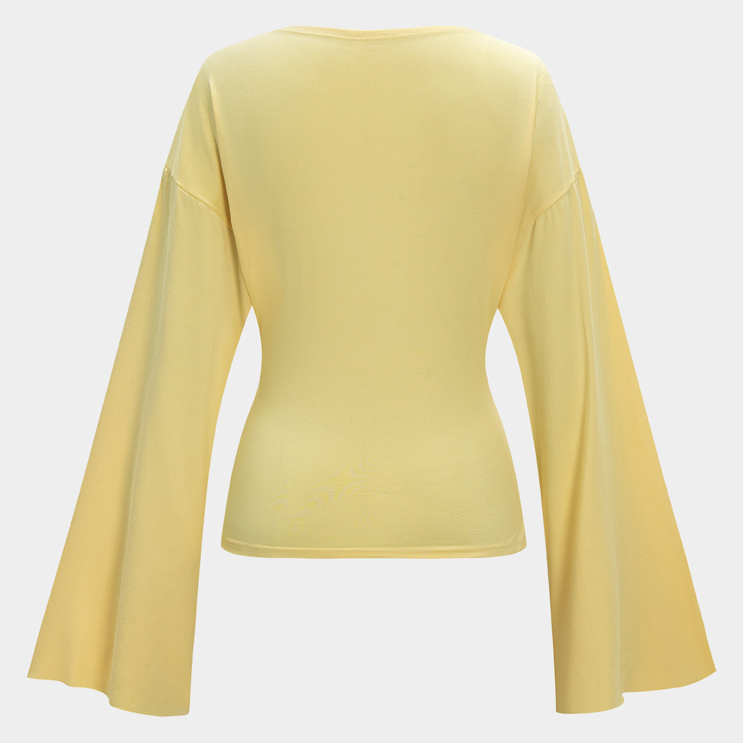 Flirty Season Long Sleeve V-neck Top
