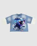 G WEST METAL FUTURE 3/4 TWO TONE SLEEVE T SHIRT