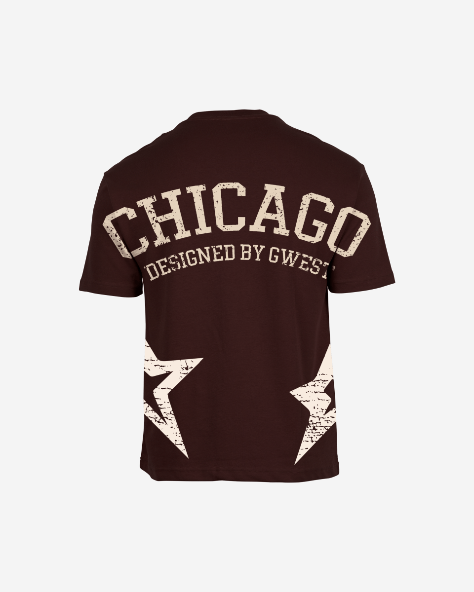 G West Mens Oversized Chicago Arch Logo Tee
