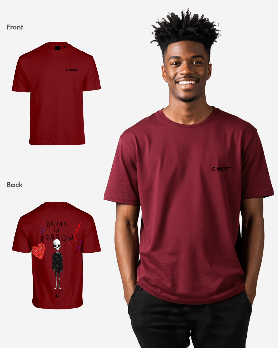 G West Oversized Drunk In Sorrow T-Shirt Mens