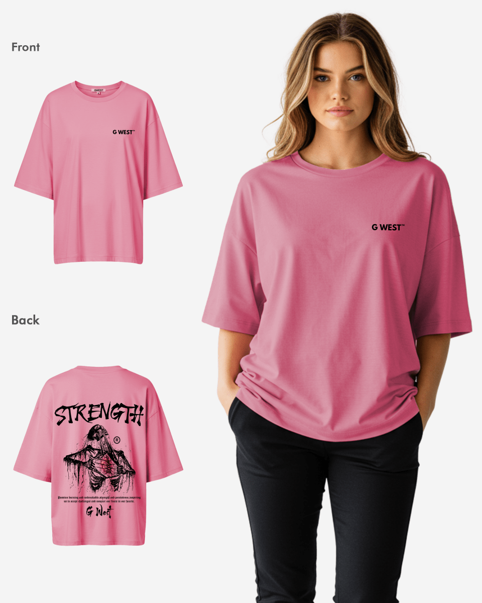G West Womens Oversized Ripping Skeleton Tee