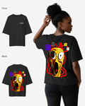 G West Womens Oversized Yellow Face Lifestyle Tee
