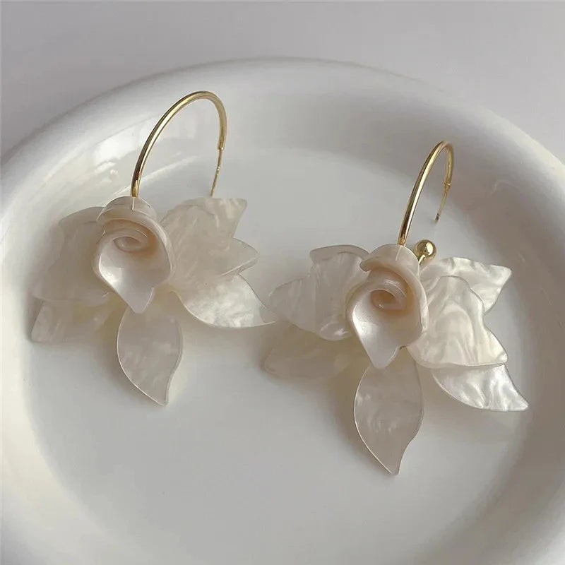 Gardenia Flower Earrings
