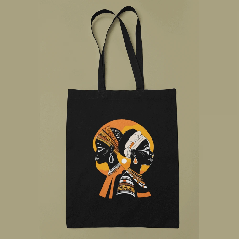 African Heritage Women Art Canvas Tote Bag