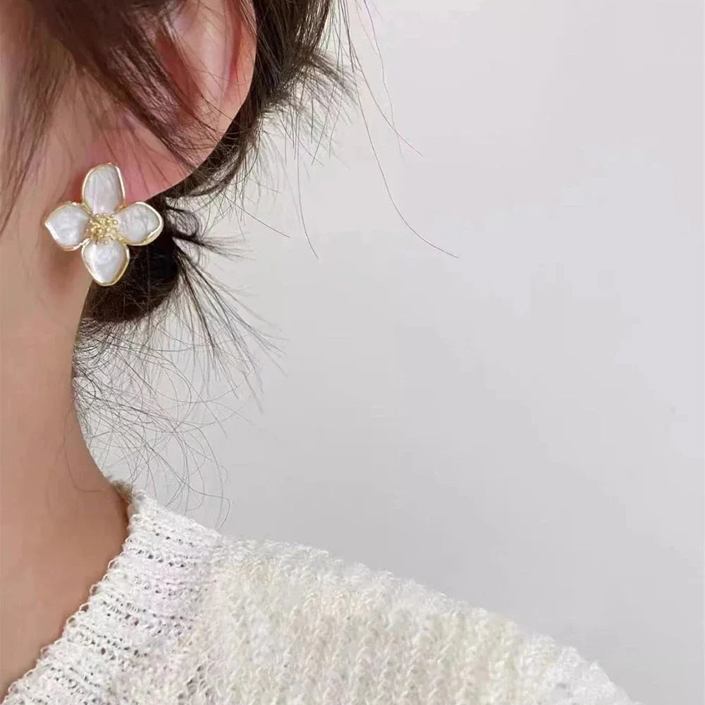 Glaze Flower Stud Earrings