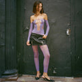 Glitterstarz Rhinestone Embellished Purple Jumpsuit