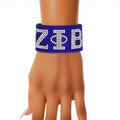 Magnetic Bracelet with Blue Rhinestone Sorority Accent, Stylish Fashion Jewelry