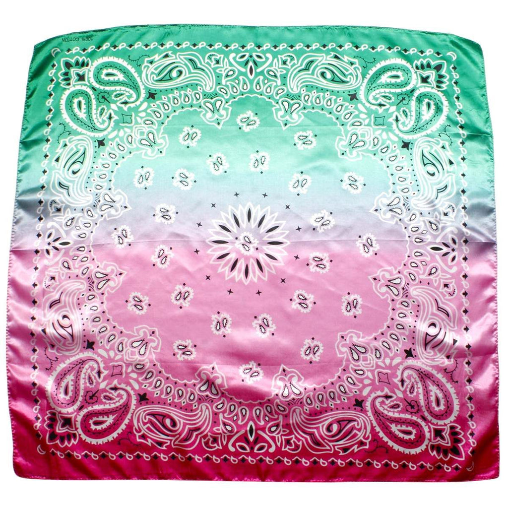Bandana Scarf Pink and Green AKA Sorority Stylish Accessory